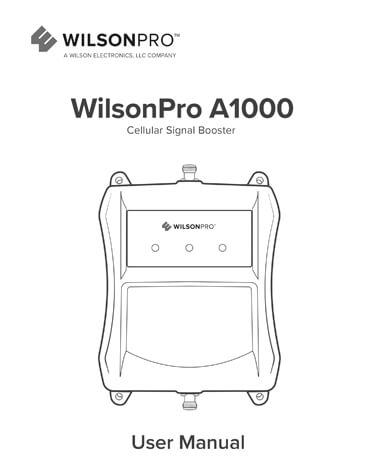 wilsonpro a1000 user manual