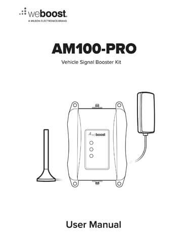 weboost am100 signal booster user manual
